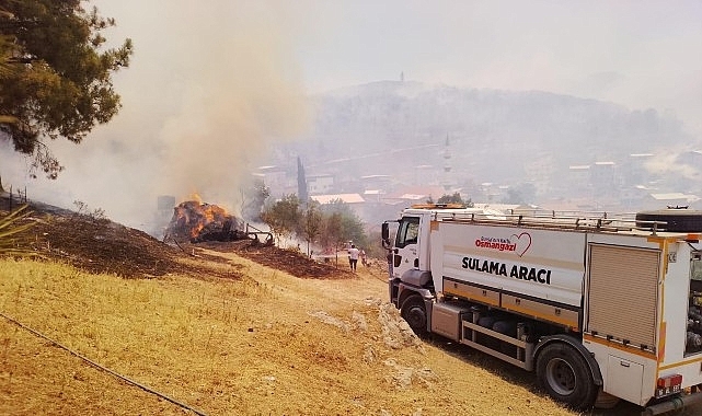 Başkan Aydın İsmetiye'deki yangın bölgesinde