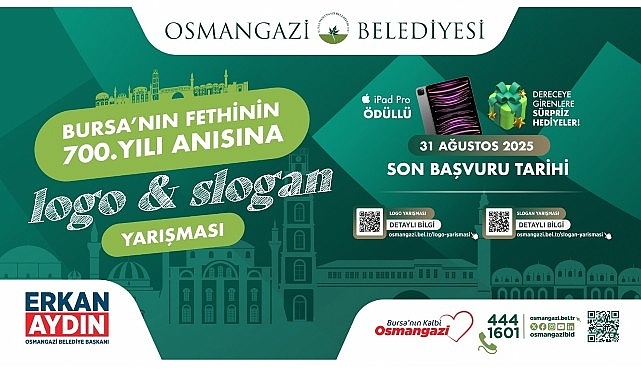 Osmangazi Belediyesi'nden fethin 700'üncü yılına özel logo ve slogan yarışması